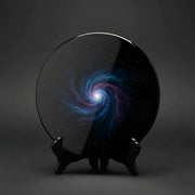 Polished natural black obsidian scrying mirror product view