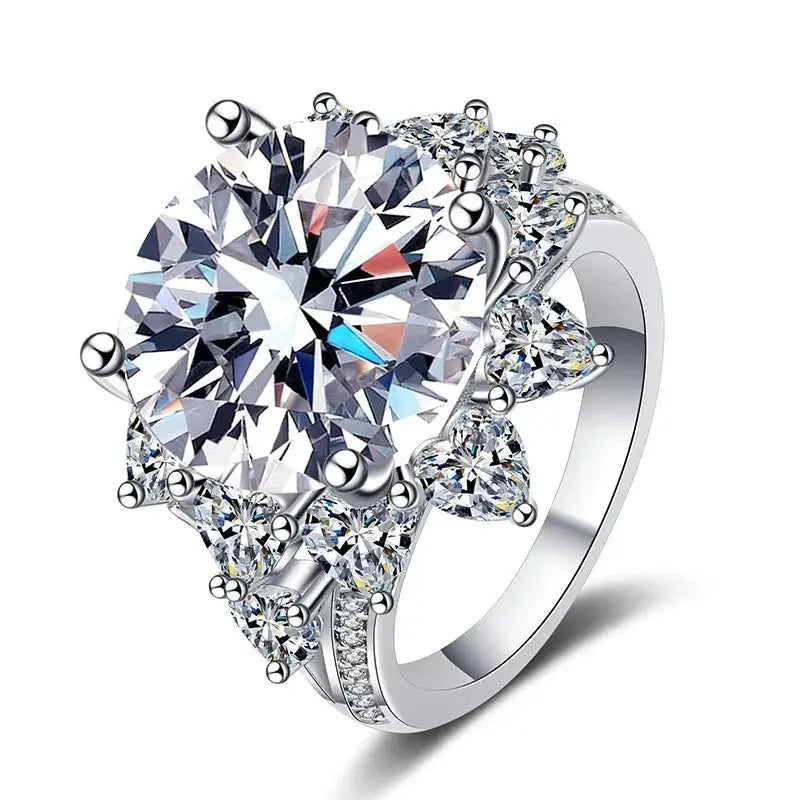 10 Carat Moissanite Ring for Women Crystalstile