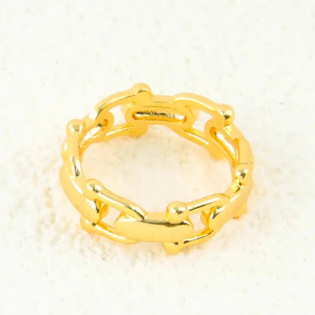 18k Gold Plated Middle East Dubai Couple Ring Crystalstile