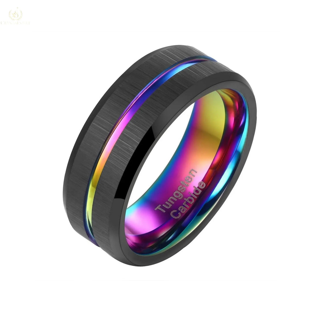 Charm Men's Tungsten Carbide Ring - Crystalstile