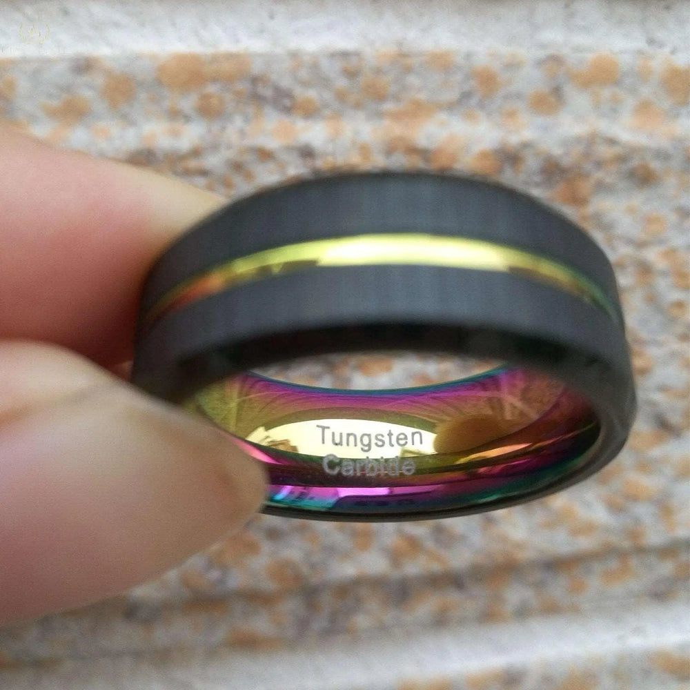 Charm Men's Tungsten Carbide Ring - Crystalstile