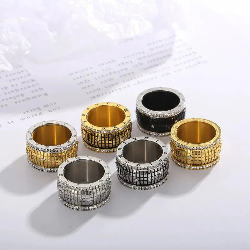 Chunky Unisex Fashion Hip Hop Knuckle Rings Crystalstile