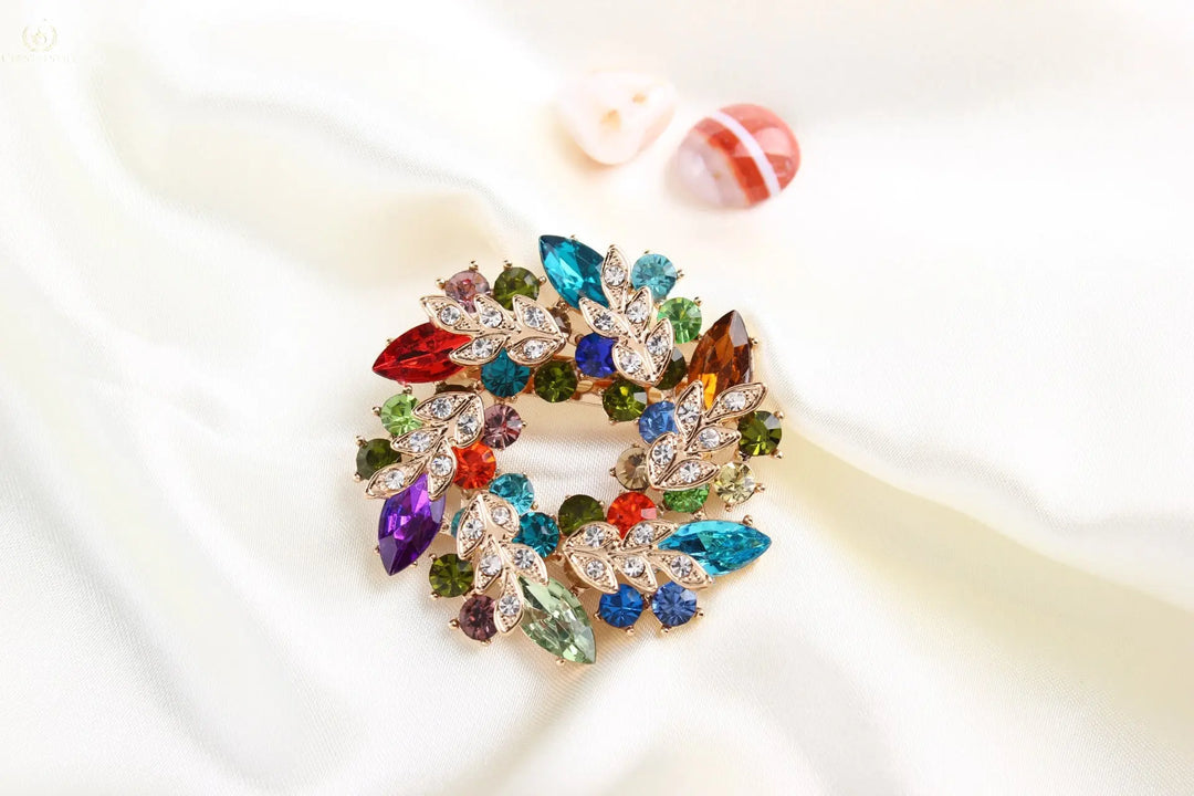 Crystal brooch, diamond-encrusted bauhinia brooch, brooch Crystalstile