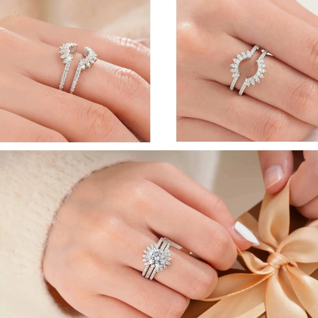 Dainty Sunflower Ring Enhancer Crystalstile