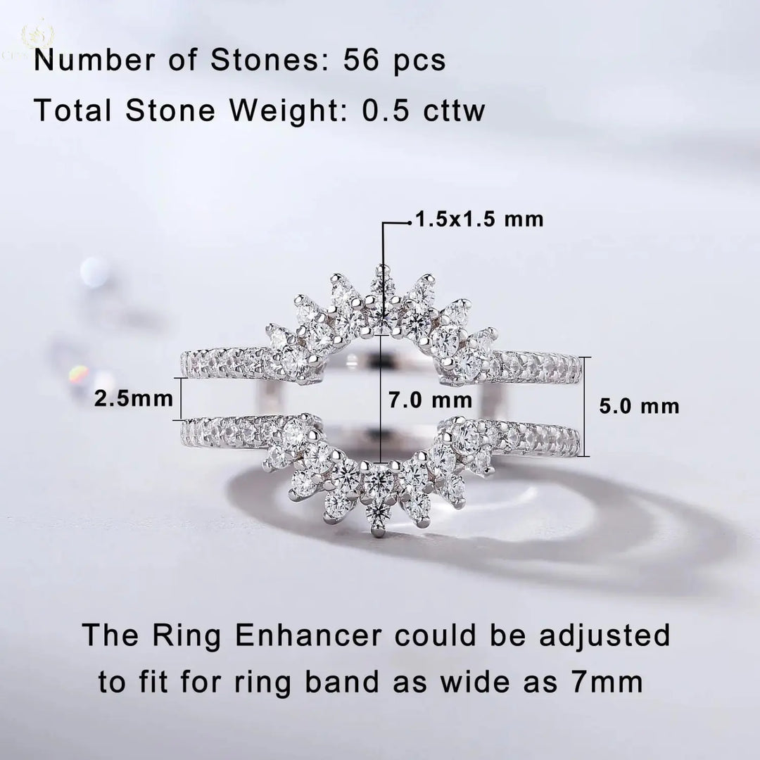 Dainty Sunflower Ring Enhancer Crystalstile