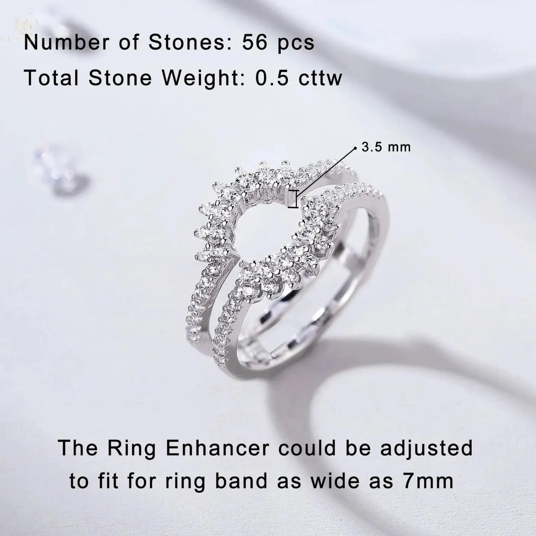 Dainty Sunflower Ring Enhancer Crystalstile