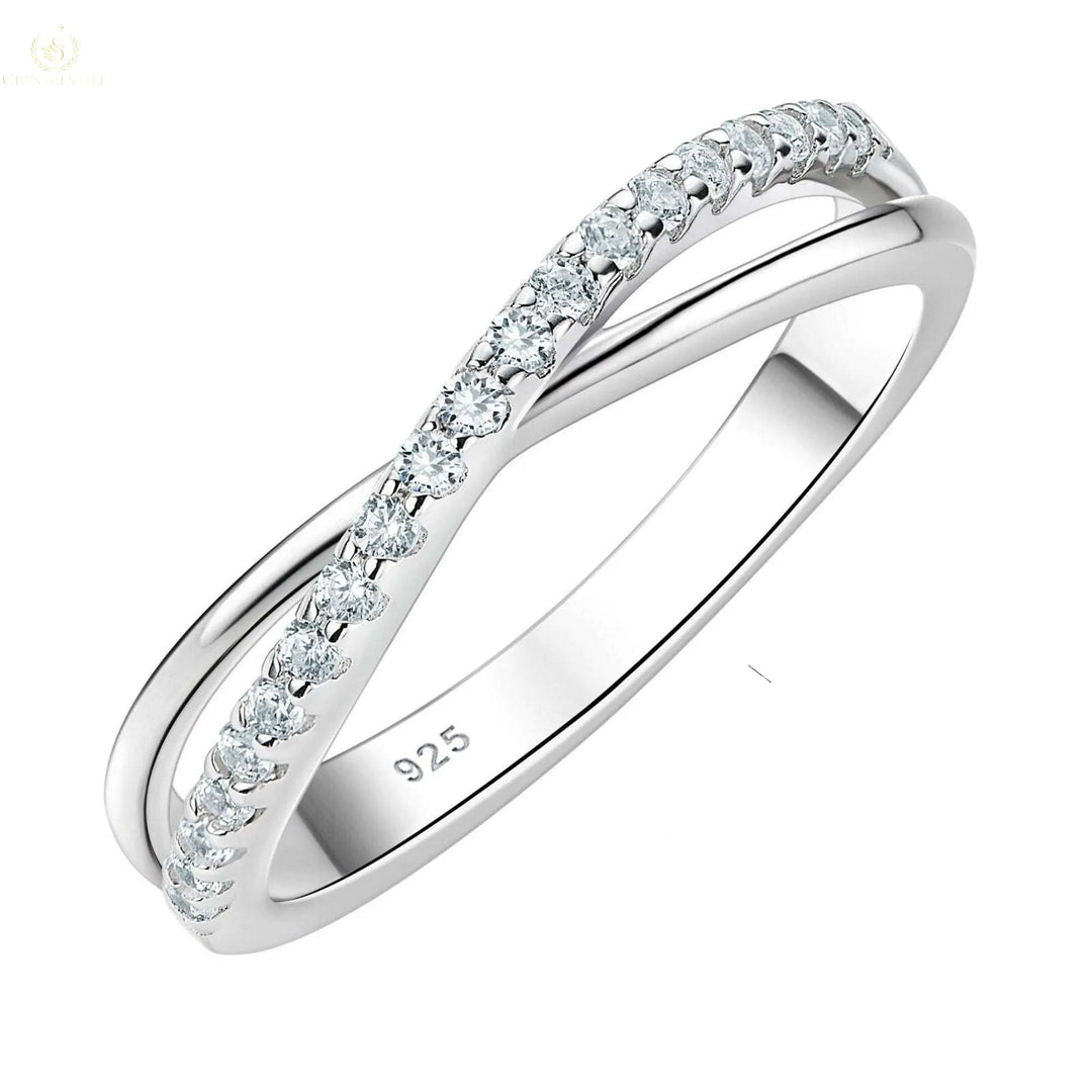 Engagement Rings, 925 Sterling Silver New Trend Stacking Infinity - Crystalstile