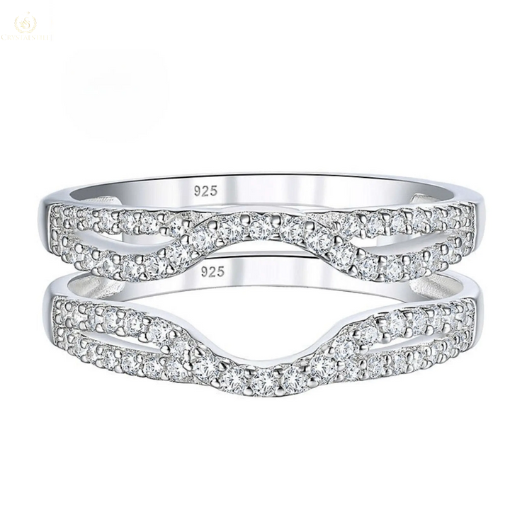 Hollow Enhancer Wedding Ring - Crystalstile