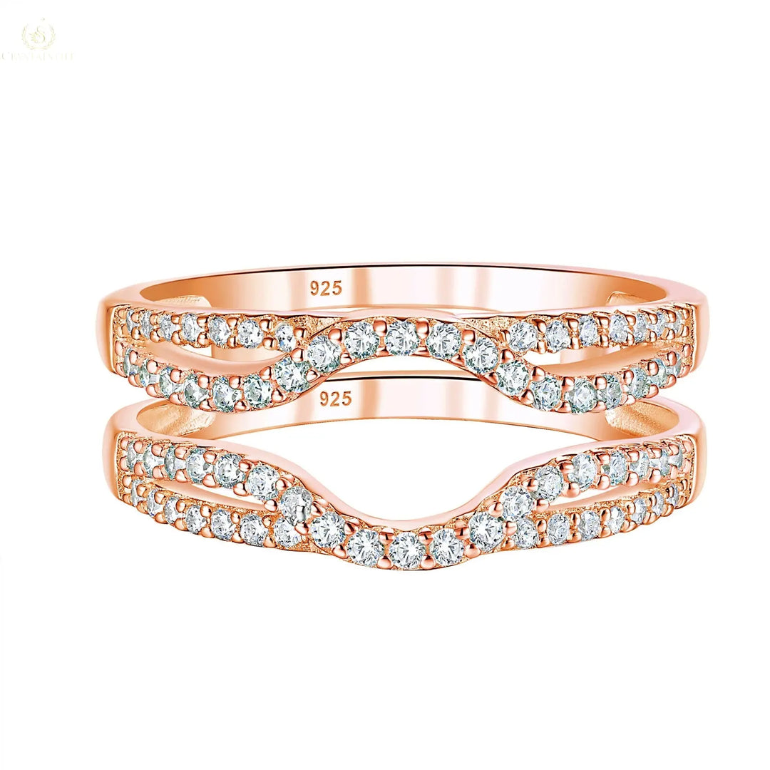 Hollow Enhancer Wedding Ring - Crystalstile