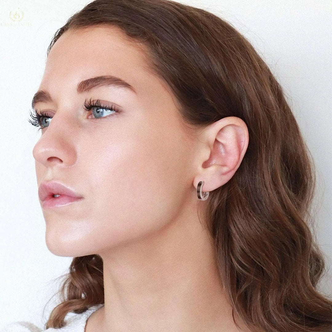 Hypoallergenic Huggie Hoop Earrings - Crystalstile