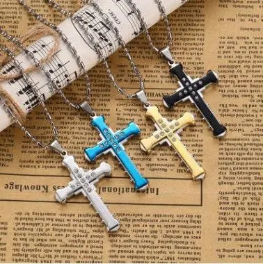 Mens Crucifix Necklace - Crystalstile