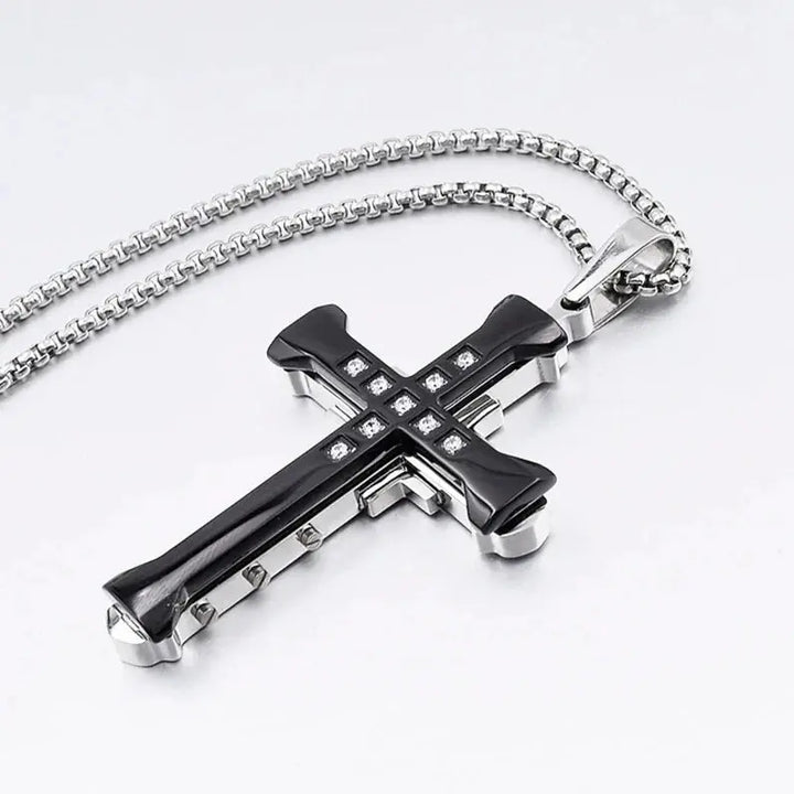 Mens Crucifix Necklace - Crystalstile