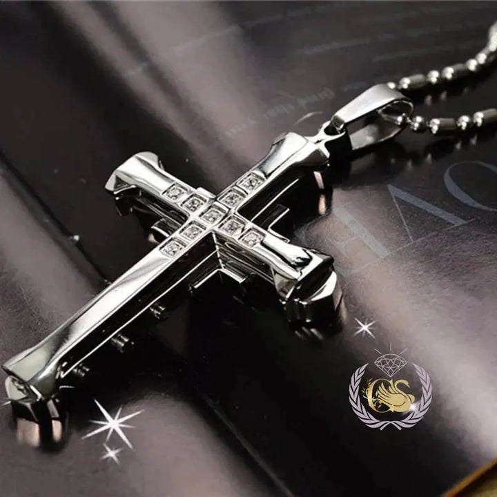 Mens Crucifix Necklace - Crystalstile