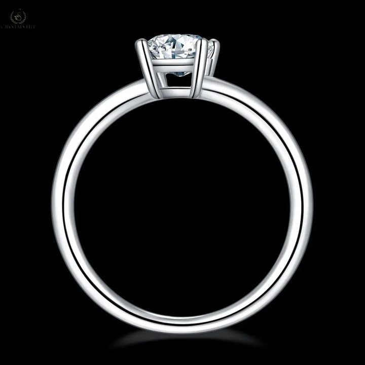 Moissanite Ring Rectangle Cut - Crystalstile