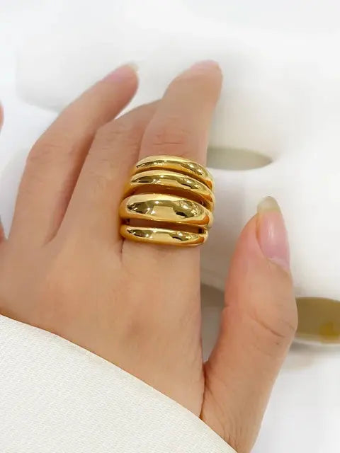 Multi-layer Full Solid Rings Crystalstile