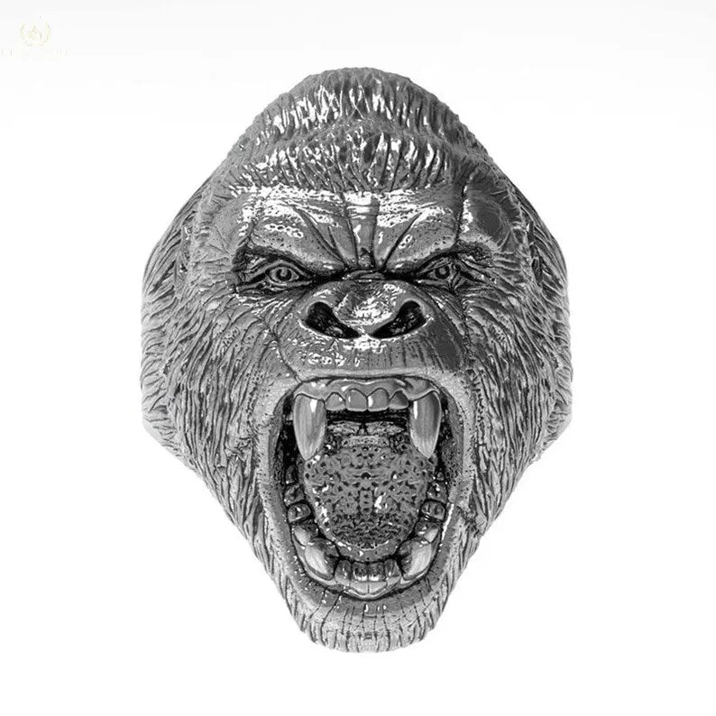 Punk Cool Men's Classic Gorilla Rings - Crystalstile