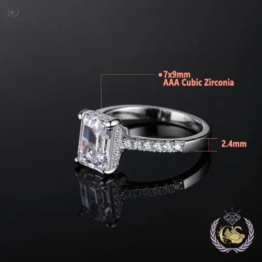 Solid 925 Sterling Silver Engagement Rings - Crystalstile