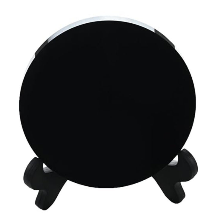 Top view of the Obsidian Mirror - Mystic Mirror, showing its sleek design and perfect finish for scrying.