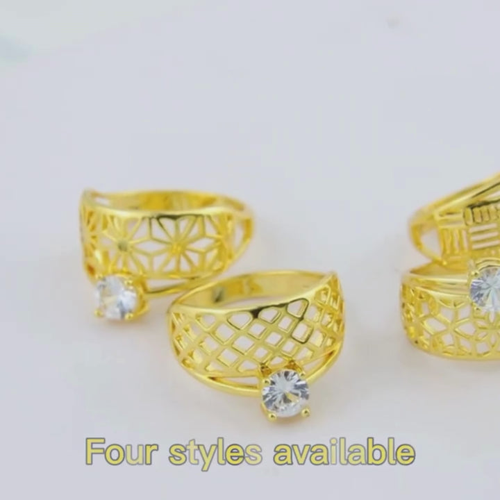 18k Gold Plated Couple Rings